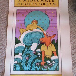 Vtg Bass Master San Jose Cleveland Ballet 'A Midsummer Night's Dream' Poster